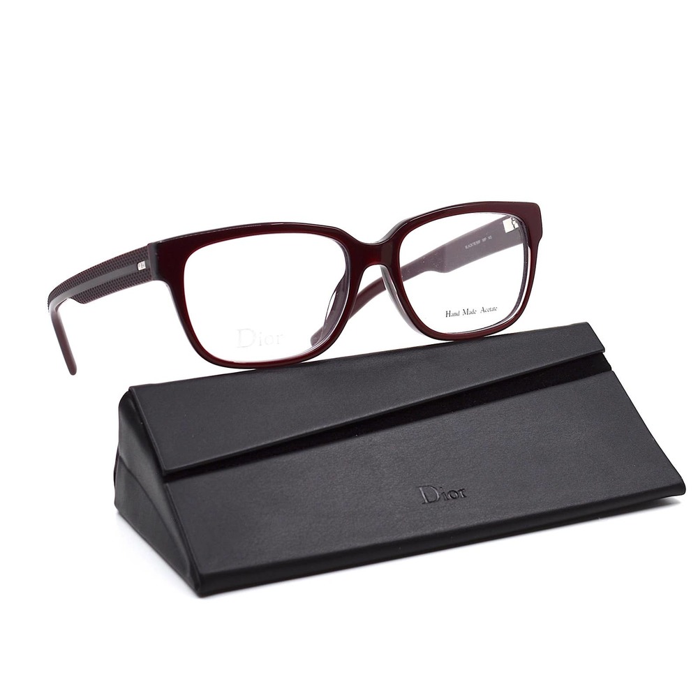 DIOR BLACK TIE189F 98P BURGUNDY AUTHENTIC EYEGLASSES